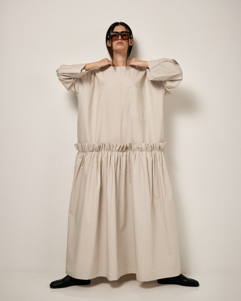 The little girl running on the hills