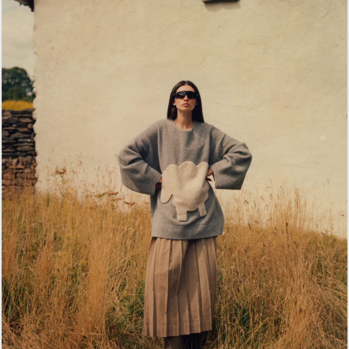 The Dry Grass Pleated Wrap Skirt