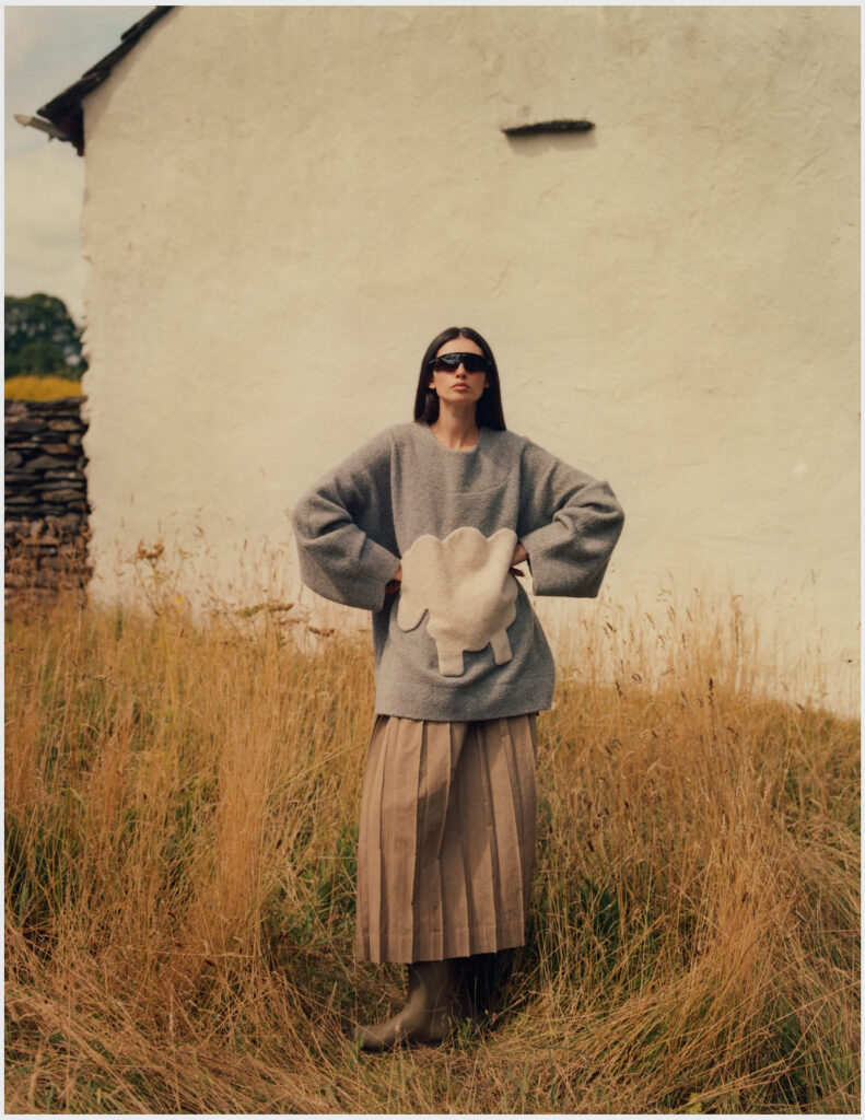 The Dry Grass Pleated Wrap Skirt